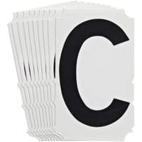 &eacute;tiquettes de lettres et chiffres gothiques individuels Quick-Align, C, 4" h, Noir Nuna Depot Inc.