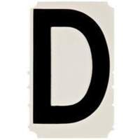 &eacute;tiquettes de lettres et chiffres gothiques individuels Quick-Align, D, 4" h, Noir Nuna Depot Inc.