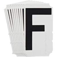 &eacute;tiquettes de lettres et chiffres gothiques individuels Quick-Align, F, 4" h, Noir Nuna Depot Inc.