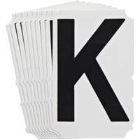 &eacute;tiquettes de lettres et chiffres gothiques individuels Quick-Align, K, 4" h, Noir Nuna Depot Inc.