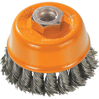Knot-Twisted Wire Cup Brush, 3" Dia. x 5/8"-11 Arbor Nuna Depot Inc.
