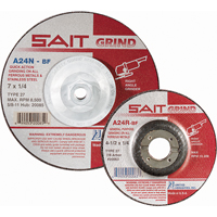 A24N Fast Grinding Wheel, 6" x 1/4", 7/8" Arbor, Aluminum Oxide, Type 27 Nuna Depot Inc.