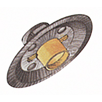 A24N Fast Grinding Wheel, 6" x 1/4", 7/8" Arbor, Aluminum Oxide, Type 27 Nuna Depot Inc.