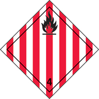 TDG Shipping Labels, Class 4.1, Flammable Solids, Paper Nuna Depot Inc.