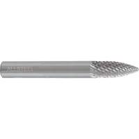 AllSteel Tapered Shape Carbide Burr, SG-5, 1/2" Dia., 1/4" Shank, 1" Depth of Cut Nuna Depot Inc.