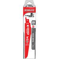 Lame de scie alternative pour la d&eacute;molition et les m&eacute;taux &eacute;pais, Bim&eacute;tal, 8-10 Dents par pouce, 6" lo Nuna Depot Inc.