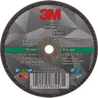 Silver Cut-Off Wheel, 3" x 0.04", 1/4"-28 Arbor, Type 1, Ceramic, 25645 RPM Nuna Depot Inc.