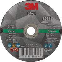 Silver Cut-Off Wheel, 3" x 0.06", 3/8"-24 Arbor, Type 1, Ceramic, 25645 RPM Nuna Depot Inc.