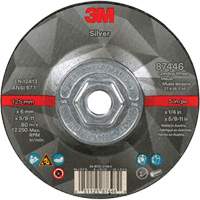 Quick Change Silver Depressed Centre Grinding Wheel 87446, 5" x 1/4", 5/8"-11 Arbor, Type 27, Ceramic Nuna Depot Inc.