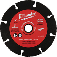Lame abrasive au carbure, 3" x Arbre de 3/8", Carbure de silicium, 20 000 Tr/min Nuna Depot Inc.