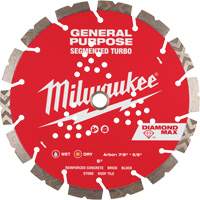 Diamond Max Segmented Turbo Saw Blade, 9", Metal/Stone/Concrete/Ductile Iron/Cement/Non-Ferrous/Brick/Fibre Cement/Tile/Asphalt Use Nuna Depot Inc.