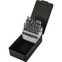 Jeu de forets s&eacute;rie courte combin&eacute;s robustes, 26 morceaux, Acier rapide Nuna Depot Inc.