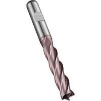 Fraise &agrave; embout droit, 5 mm dia., 68 mm lo, 4 cannelures, 6 mm tige, Acier rapide au cobalt Nuna Depot Inc.
