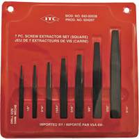 ISE-7 7-Piece Square Screw Extractor Set, For Screw Size 1/8" - 9/16" Nuna Depot Inc.