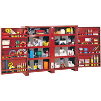 Armoire &agrave; tablettes Jobsite, Acier, 49 pi³, Rouge Nuna Depot Inc.