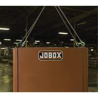 Coffre de chantier et surface de travail sur le terrain, 33" la x 63" p x 80" h, Acier, Rouge Nuna Depot Inc.