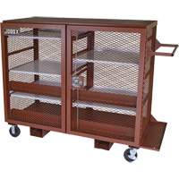 Armoire mobile en treillis, Acier, 49 pi³, Rouge Nuna Depot Inc.