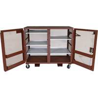 Armoire mobile en treillis, Acier, 49 pi³, Rouge Nuna Depot Inc.