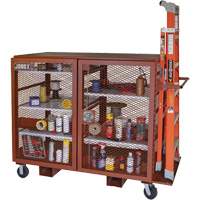 Armoire mobile en treillis, Acier, 49 pi³, Rouge Nuna Depot Inc.