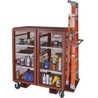 Armoire mobile en treillis, Acier, 37 pi³, Rouge Nuna Depot Inc.