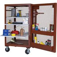 Armoire mobile en treillis, Acier, 22 pi³, Rouge Nuna Depot Inc.