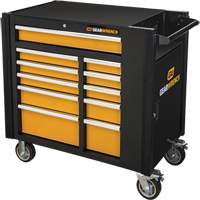 Chariot &agrave; outils &eacute;lectrique, 11 tiroirs, 42-1/2" la x 24-7/16" p x 41" h, Noir/Orange Nuna Depot Inc.