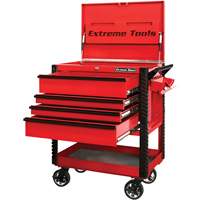 EX Deluxe Series Tool Cart, 4 Drawers, 22-7/8" L x 33" W x 44-1/4" H, Red Nuna Depot Inc.