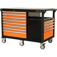 Industrial Cart, 12 Drawers, 31-5/8" L x 52-1/2" W x 40-1/4" H, Black/Orange Nuna Depot Inc.
