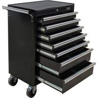 Industrial Tool Cart, 7 Drawers, 27" W x 18-3/4" D x 39" H, Black Nuna Depot Inc.