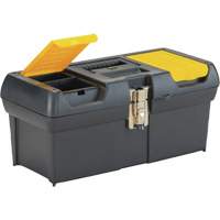 2000 Series Tool Box with Tray, 16" W x 7-1/10" D x 8-1/10" H, Black/Yellow Nuna Depot Inc.