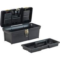 2000 Series Tool Box with Tray, 16" W x 7-1/10" D x 8-1/10" H, Black/Yellow Nuna Depot Inc.