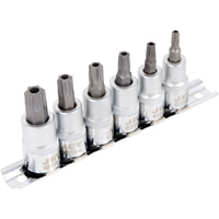 SS386TB Tamperproof Bit Socket Set, Torx&reg; Tamper, 3/8" Drive, 6 Pcs Nuna Depot Inc.