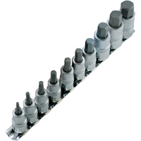 HSW3812-10M Metric Bit Socket Set, Hex, 1/2"/3/8" Drive, 10 Pcs Nuna Depot Inc.