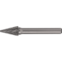 Solid Carbide Burrs - Pointed Cone Shape, SM-42, 1/8" Dia., 1/8" Shank, 7/16" Depth of Cut Nuna Depot Inc.