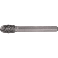Solid Carbide Burrs - Oval Shape, SE-1, 1/4" Dia., 1/4" Shank, 3/8" Depth of Cut Nuna Depot Inc.