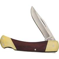 Couteau de sport avec poign&eacute;e incurv&eacute;e, 2-5/8" lame, lame en Acier inoxydable, poign&eacute;e en Bois Nuna Depot Inc.