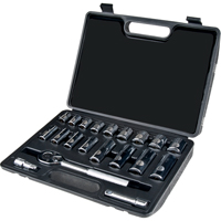 Socket Set, 20 Pcs, 3/8" Drive Size, Deep Nuna Depot Inc.