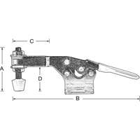 Brides de fixation horizontale, Force de serrage 200 lb, Horizontal Nuna Depot Inc.