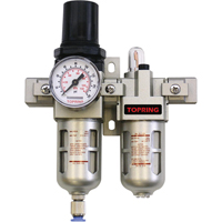 Unit&eacute;s combin&eacute;es compactes Airflo, filtre/r&eacute;gulateur + lubrificateur + manom&egrave;tre, 1/4" NPT, PSI max. de 150 psi, Modulaire Nuna Depot Inc.