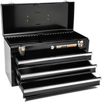 Portable Tool Box, 20" W, 3 Drawers, Black Nuna Depot Inc.
