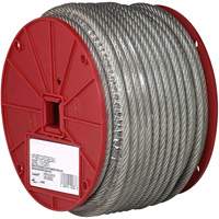 Wire Cable, 250' (76.2 m) x 1/8", 340 lbs. (0.17 tons), Vinyl Coated Nuna Depot Inc.