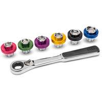 Jeu de douilles m&eacute;triques magn&eacute;tiques &agrave; 6 pans pour bouchon de vidange d'huile, 7 Morceaux, Prise de 3/8" Nuna Depot Inc.