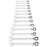 72-Tooth 12 Point Reversible Ratcheting SAE Wrench Set, Combination, 13 Pieces, Imperial Nuna Depot Inc.