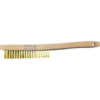 Curved-Handle Scratch Brushes, Brass, 4 x 19 Wire Rows, 14" Long Nuna Depot Inc.