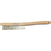 Curved-Handle Scratch Brushes, Stainless Steel, 4 x 19 Wire Rows, 14" Long Nuna Depot Inc.