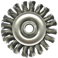 Wire Wheel Brushes, 4" Dia., 0.02" Fill, 5/8"-11 Arbor, Steel Nuna Depot Inc.