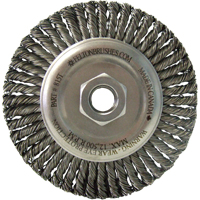 Wire Wheel Brushes, 5-7/8" Dia., 0.02" Fill, 5/8"-11 Arbor, Steel Nuna Depot Inc.