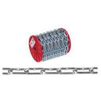 Straight Link Coil Chain, Low Carbon Steel, #4 x 100' (30.4 m) L, 205 lbs. (0.1025 tons) Load Capacity Nuna Depot Inc.