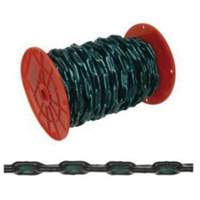 Straight Link Coil Chain with Green Sleeve, Low Carbon Steel, 2/0 x 60' (18.3 m) L, 520 lbs. (0.26 tons) Load Capacity Nuna Depot Inc.