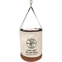 Canvas Bucket with Closing Top, Canvas, 14" Dia. x 17" H, 150 lbs. Load Rating Nuna Depot Inc.